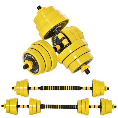 Short or Long Dumbbell Set 20kg - with extension bar - adjustable weight training - muscle training & weightlifting