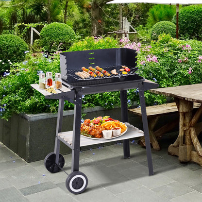 Charcoal Barbecue Grill BBQ Picnic Outdoor Garden Camping 83x46x87 cm