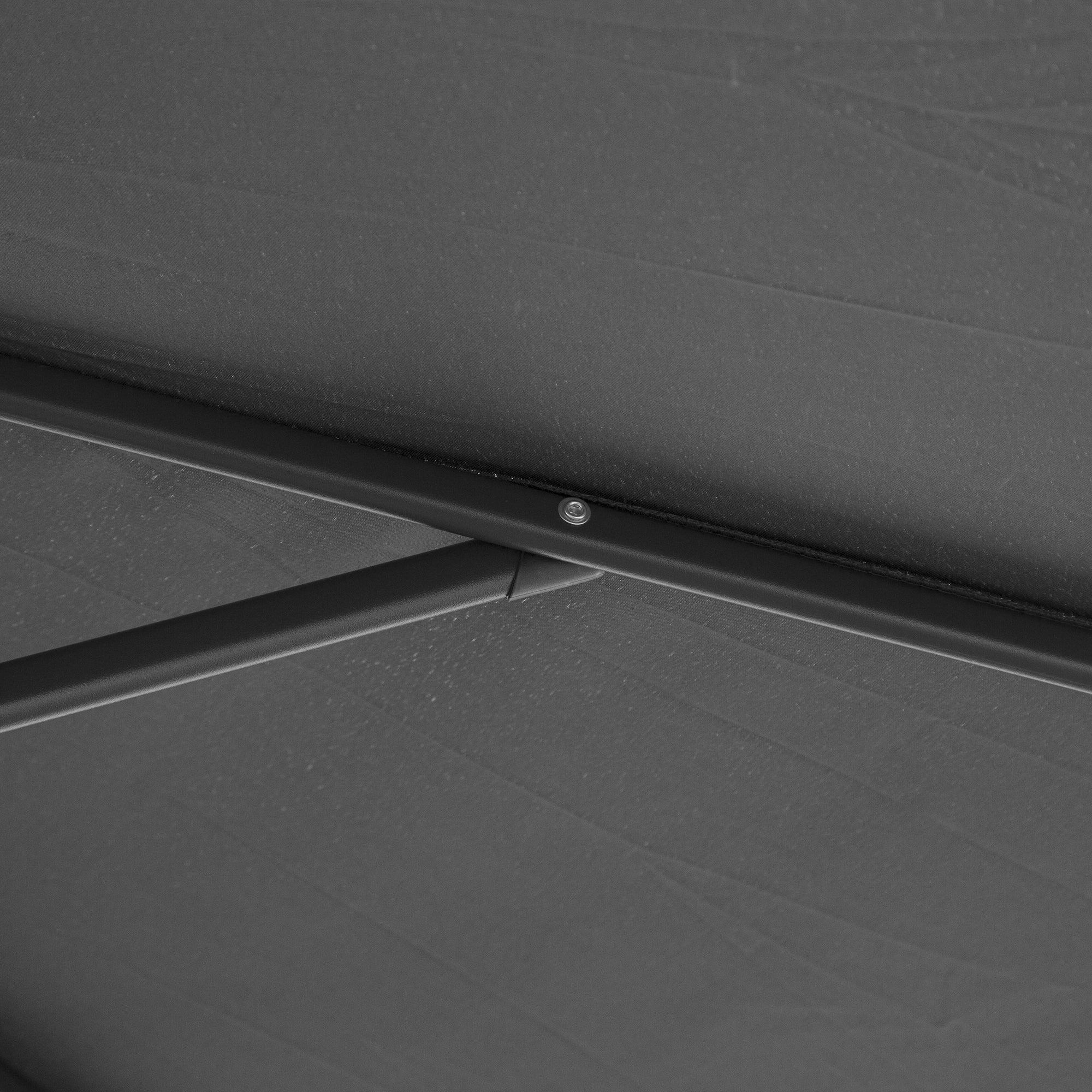 3x2.5 m Gray Garden Umbrella with Tilt Arm and Crank, Steel and Polyester