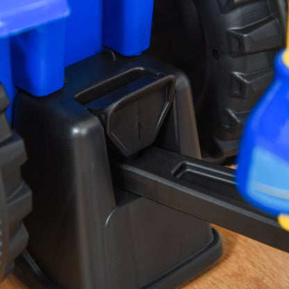 Seat Excavator NEW HOLLAND Ride-On Excavator with Steering Wheel Lights Shovel Kids Excavator with Storage Space under Seat Ride-On Digger Vehicle for Sitting up to 25kg, Sitting for Kids 1-3 Years Blue