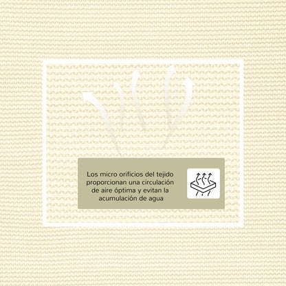 - Triangle Shade Sail, Size 5x5x5m, Color Cream