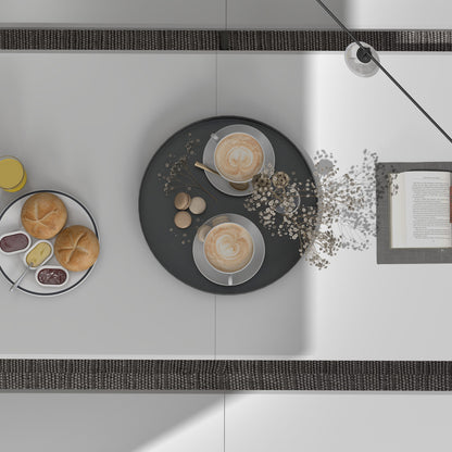 Camping Table Folding Table, Balcony Table for 6 People, Buffet Table for Garden, Holds up to 100 kg, HDPE, White, 180 x 75 x 73 cm