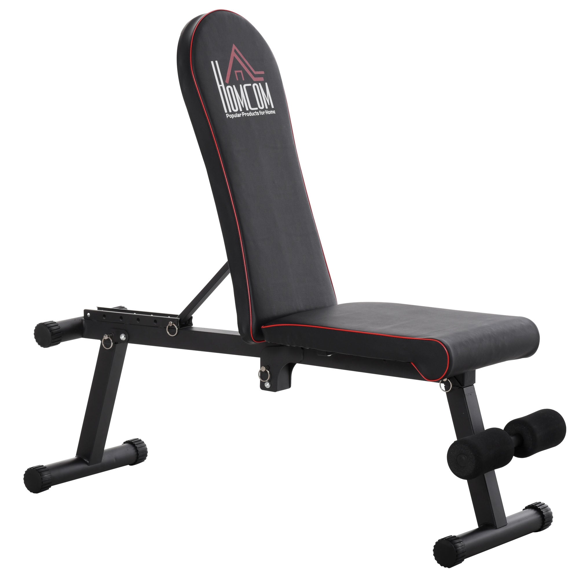 Weight Bench Foldable Workout Bench with Adjustable Backrest in 6 Positions Abdominal Bench for Complete Fitness Training at Home Gym Load 150 kg Black