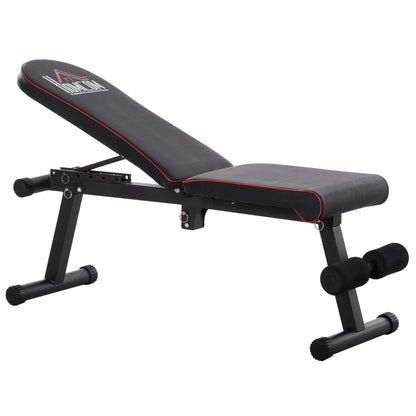 Weight Bench Foldable Workout Bench with Adjustable Backrest in 6 Positions Abdominal Bench for Complete Fitness Training at Home Gym Load 150 kg Black
