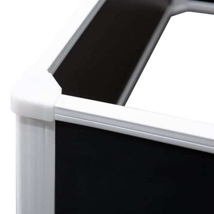 Raised Bed Planter Box Planting Box with Drainage Function Vegetable Bed for Vegetables, Herbs in the Garden, Terrace, and Balcony, Plastic, Gray, 100 x 80 x 30 cm