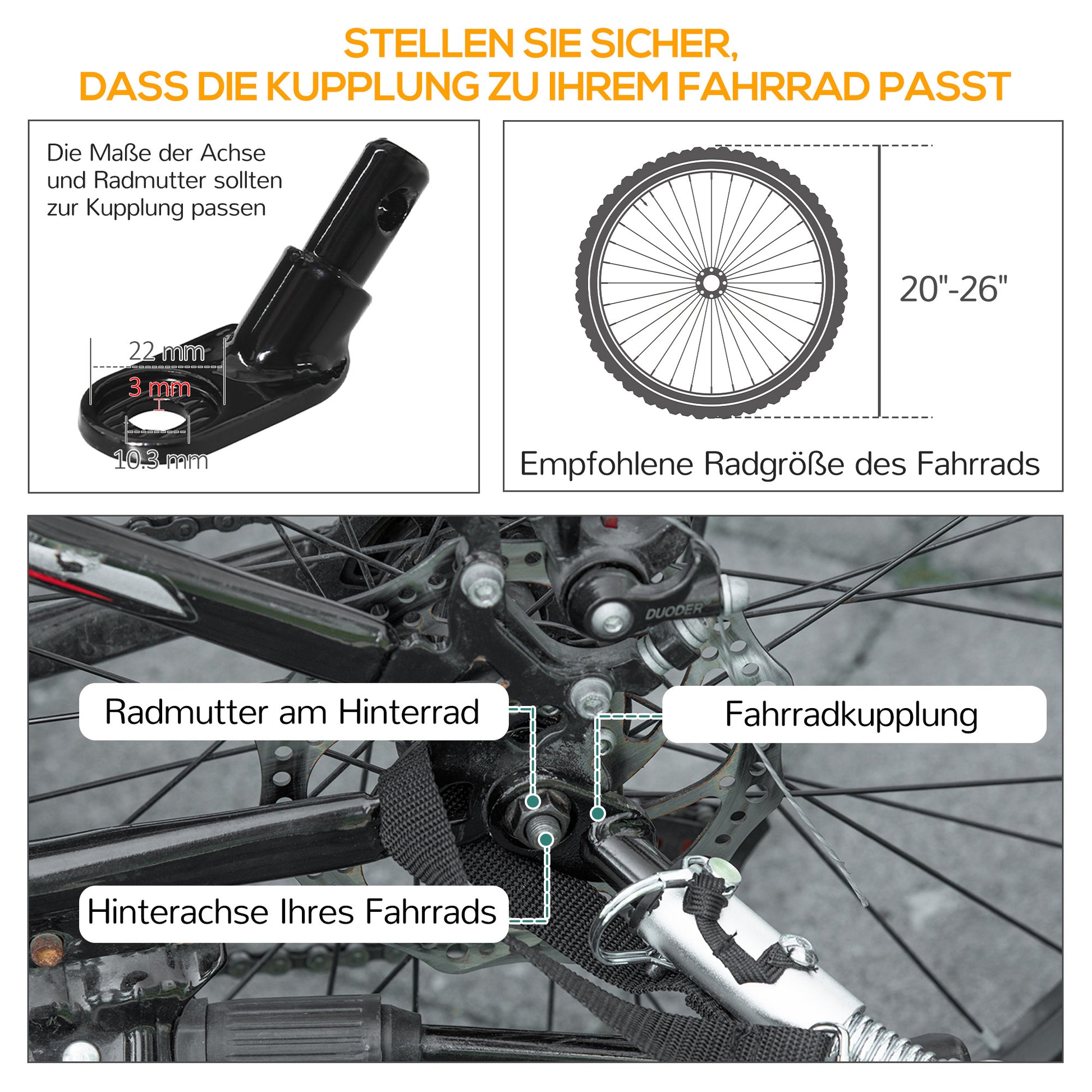 Bicycle Trailer Cargo Trailer for Bike 40 kg Capacity Transport Trailer Hand Wagon Coupling Steel Black 139 x 71.5 x 49 cm