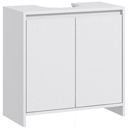 Under Sink Cabinet Modern Bathroom Vanity with Shelf Anti-Tip Foot 40 kg Load 60x30x60 cm White