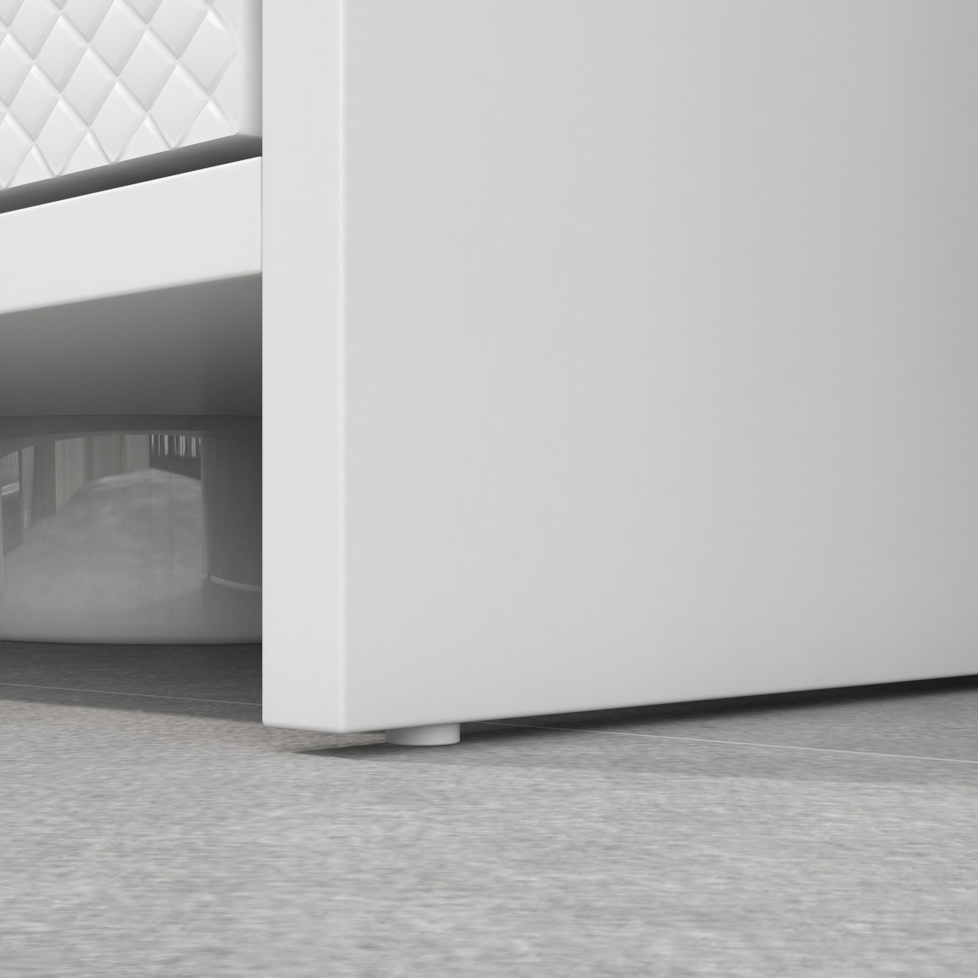 Under Sink Cabinet Modern Bathroom Vanity with Shelf Anti-Tip Foot 40 kg Load 60x30x60 cm White
