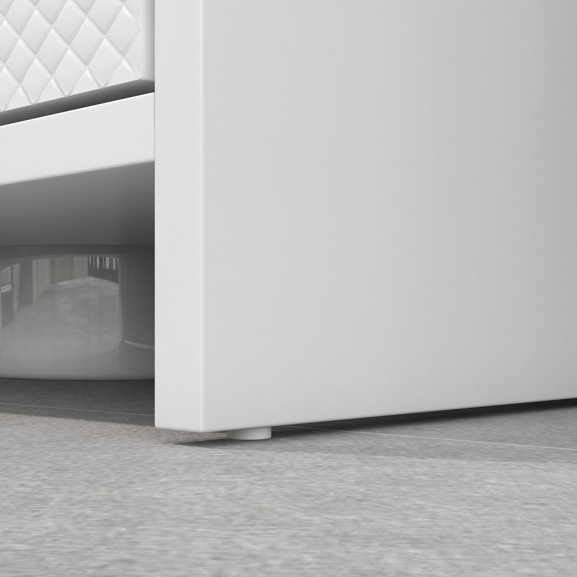 Under Sink Cabinet Modern Bathroom Vanity with Shelf Anti-Tip Foot 40 kg Load 60x30x60 cm White