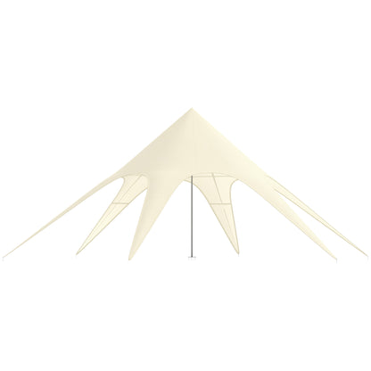 XXL Garden Star Tent Rainproof Shade Sail Camping Canvas 10 x 10 x 4 m High Density 210D Waterproof Beige