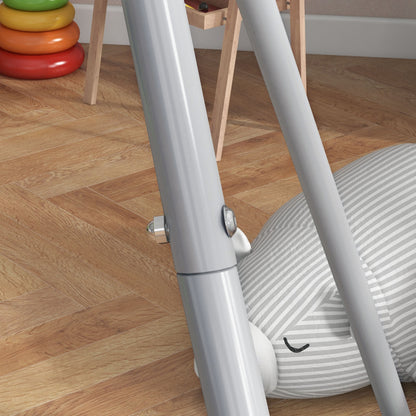 2-in-1 Children's Swing Set with 5-Point Safety Belt, Indoor/Outdoor Kids Swing, Easy to Assemble and Store, Green