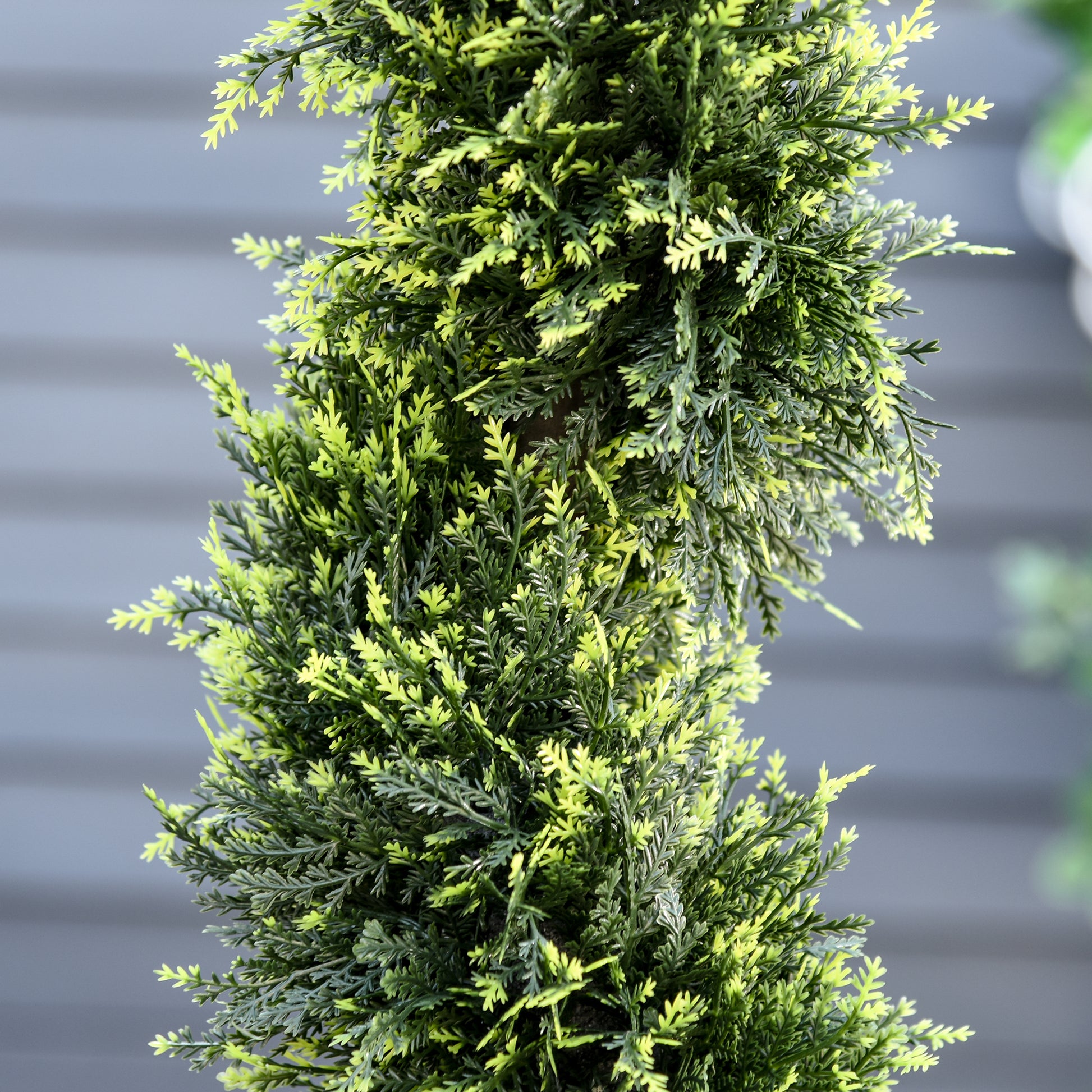 Set of 2 large artificial cedar trees 90 cm artificial plant, plastic artificial cedar plants in pots, spiral plant realistic for living room bedroom office garden modern decoration