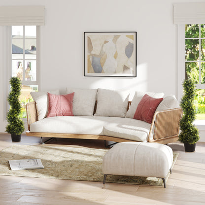 Set of 2 large artificial cedar trees 90 cm artificial plant, plastic artificial cedar plants in pots, spiral plant realistic for living room bedroom office garden modern decoration