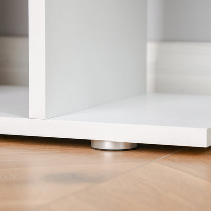 Bookcase Shelf 6 Shelves Wood S Shape 80x24x191 cm Shelves White