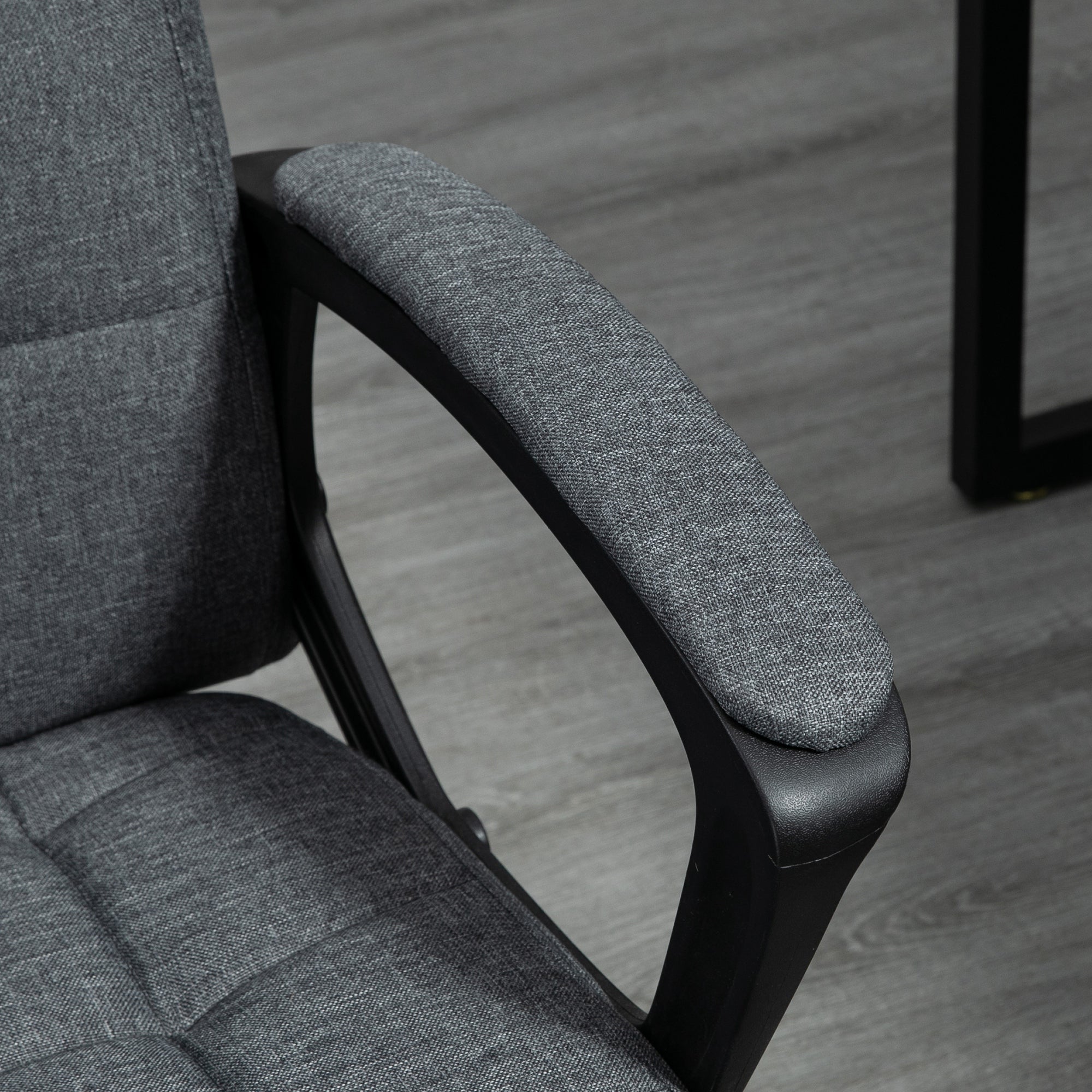 Office Chair Swivel Desk Chair with Adjustable Height and Armrests Modern Style 120 kg Load Capacity for Study 59x63x96-105.5 cm Dark Gray