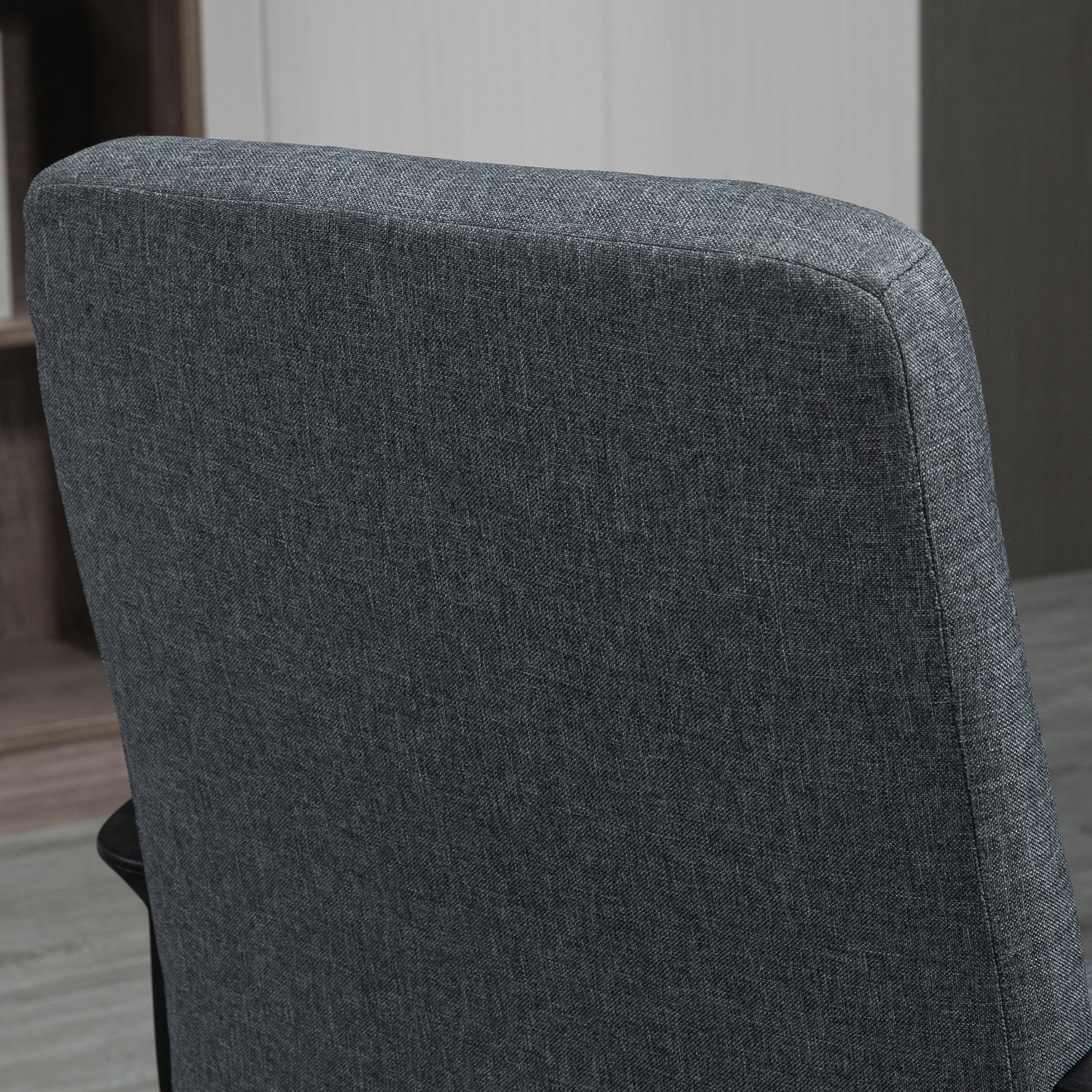 Office Chair Swivel Desk Chair with Adjustable Height and Armrests Modern Style 120 kg Load Capacity for Study 59x63x96-105.5 cm Dark Gray