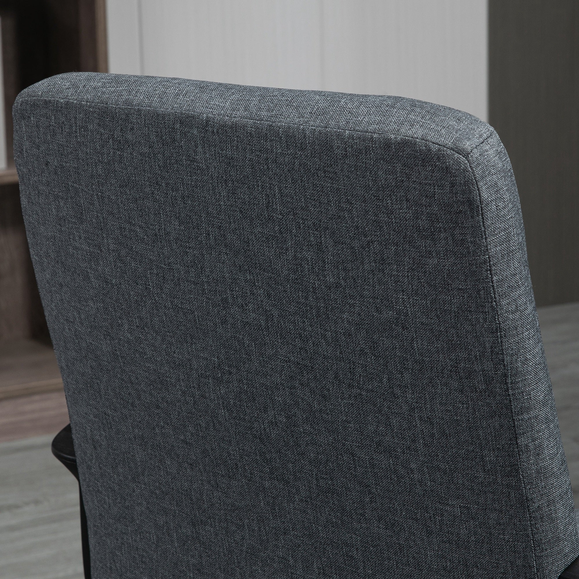 Office Chair Swivel Desk Chair with Adjustable Height and Armrests Modern Style 120 kg Load Capacity for Study 59x63x96-105.5 cm Dark Gray
