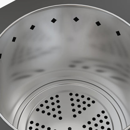 Fire Pit, Smokeless Table Fire, Fire Pit with Poker, Fire Basket for Garden, Camping, Patio, Metal, Black