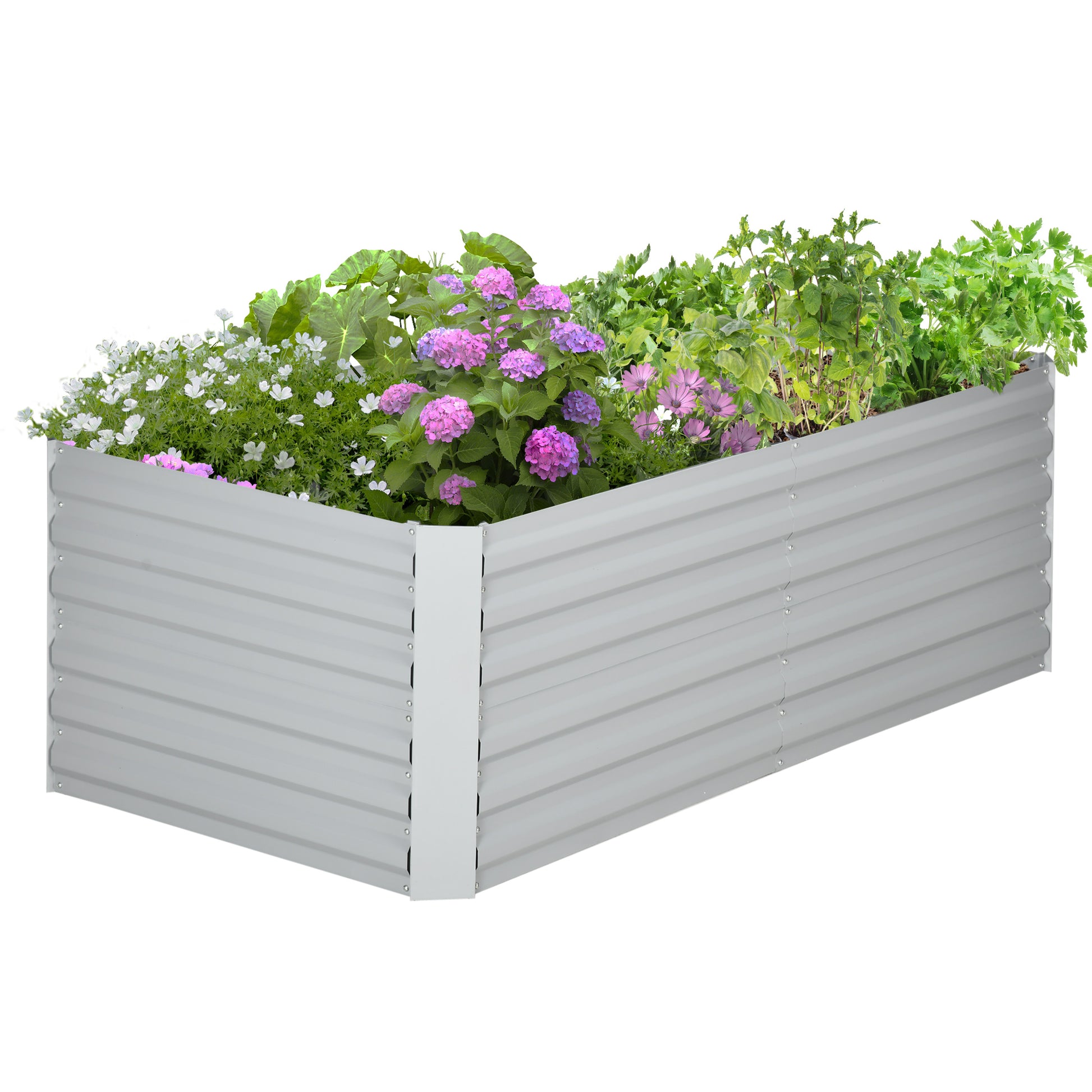 Steel Raised Garden Bed, Planting Box Planter Box 180x90x60cm for Garden Balcony Terrace, Vegetable Bed for Flowers, Plants, Fruits