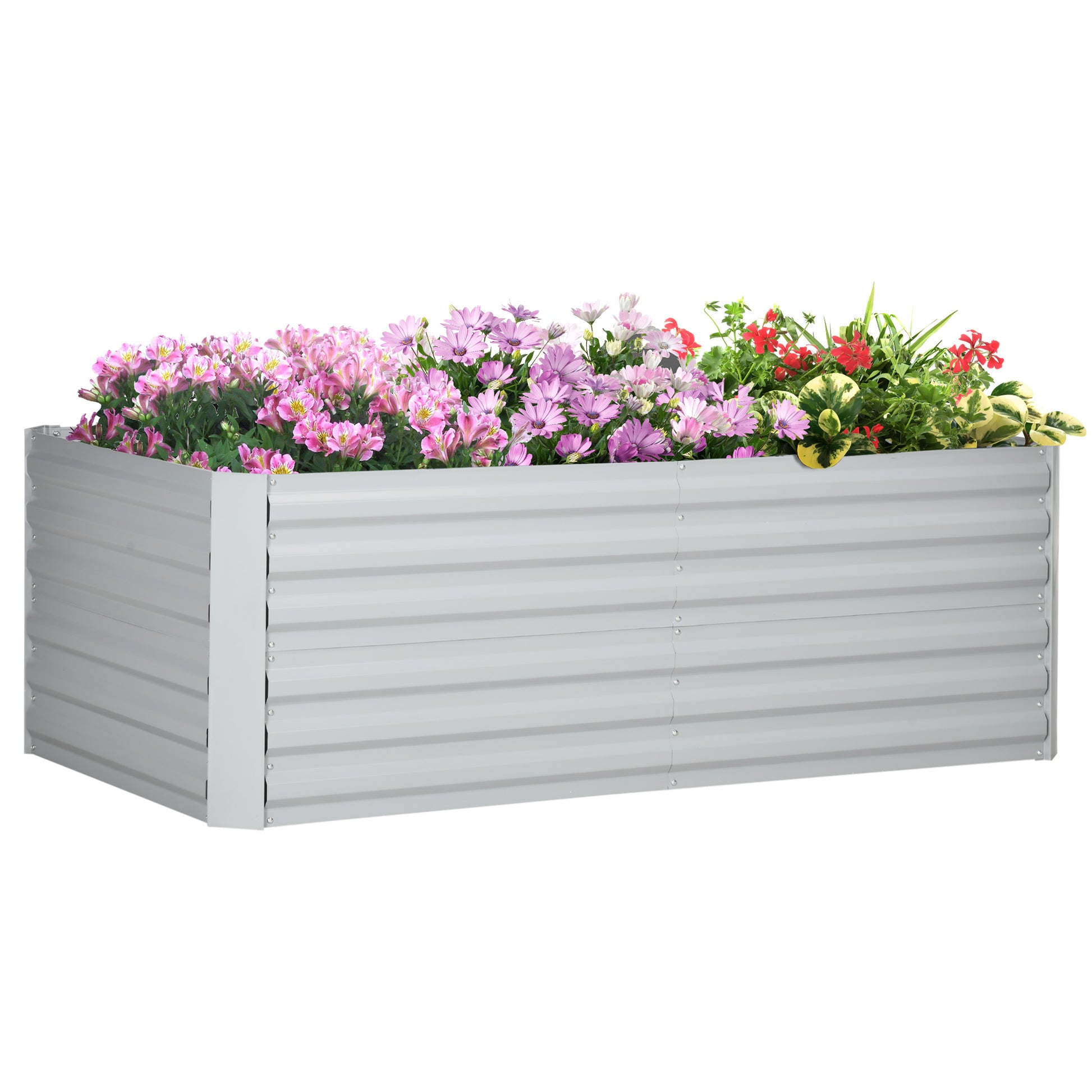 Steel Raised Garden Bed, Planting Box Planter Box 180x90x60cm for Garden Balcony Terrace, Vegetable Bed for Flowers, Plants, Fruits
