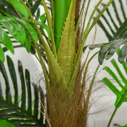 Artificial Palm Tree H.1.85m Artificial Tree Trunk Branches Lichen Leaves Grand Realism Pot Included