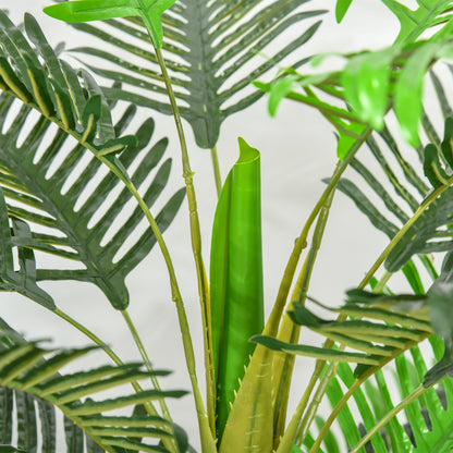 Artificial Palm Tree H.1.85m Artificial Tree Trunk Branches Lichen Leaves Grand Realism Pot Included