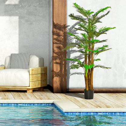 Artificial Palm Tree H.1.85m Artificial Tree Trunk Branches Lichen Leaves Grand Realism Pot Included