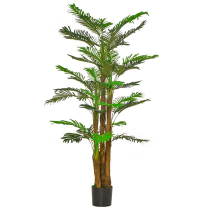 Artificial Palm Tree H.1.85m Artificial Tree Trunk Branches Lichen Leaves Grand Realism Pot Included