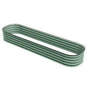 Raised Square Garden Planter Box in Modular Steel for Vegetables, Plants, Flowers, dim. 240 x 62 x 30 cm, Green