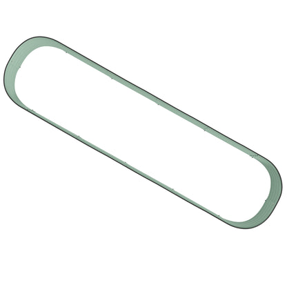 Raised Square Garden Planter Box in Modular Steel for Vegetables, Plants, Flowers, dim. 240 x 62 x 30 cm, Green