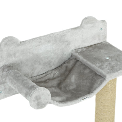 Cat Climbing Wall 5-Piece Cat Climbing Wall Set with Scratching Posts, Hammock, Jumping Platform, Wall Scratching Post, Climbing Cat Tree Cat Furniture for Cats up to 5 kg, Light Gray