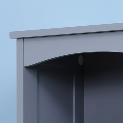 Bathroom Column Unit Bathroom storage column with shelf and drawer, cupboard 34L x 24W x 170H cm Gray