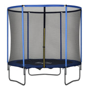 Trampoline with Safety Net Garden Trampoline for Indoor and Outdoor Use Fitness Trampoline for Kids and Adults Steel Blue+Black up to 250 lbs Ø244 x 240H cm
