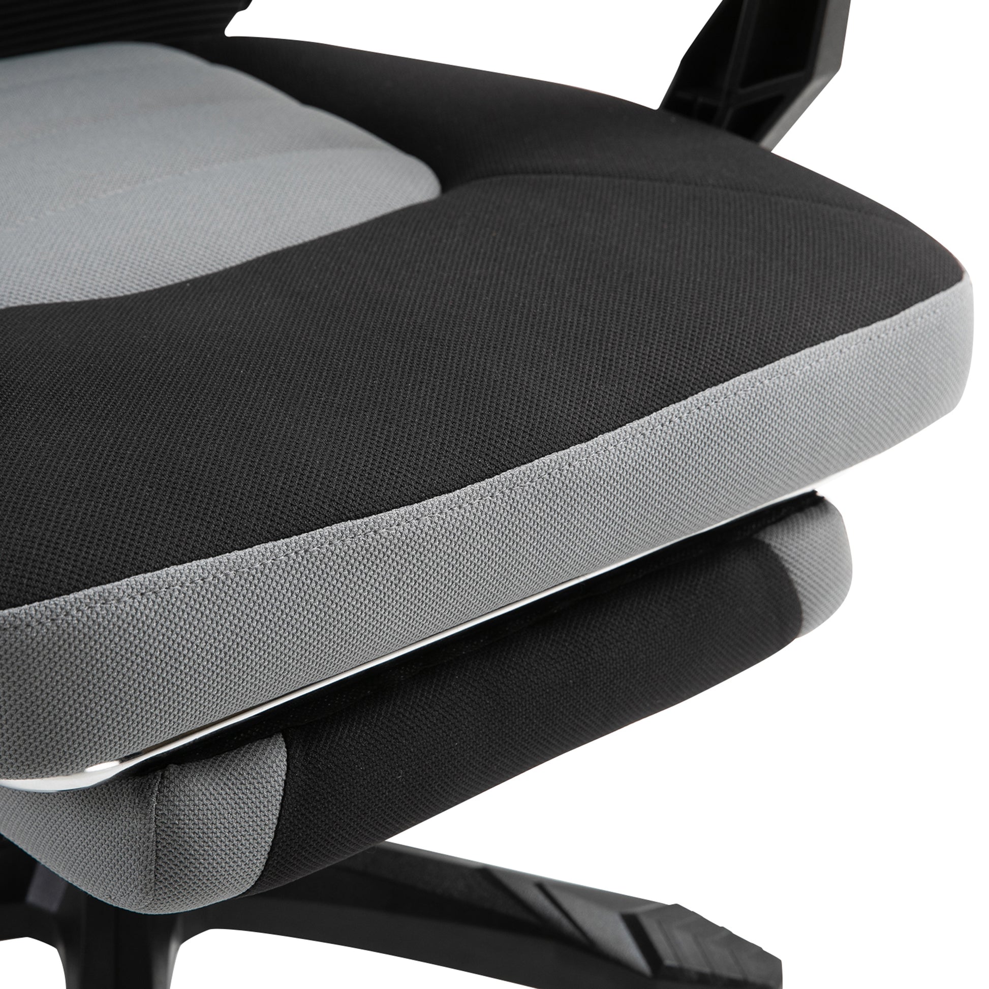 Office Chair Gaming Chair Adjustable Height Swivel Casters Footrest Mesh Fabric 58L x 63W x 112-122H cm Gray Black