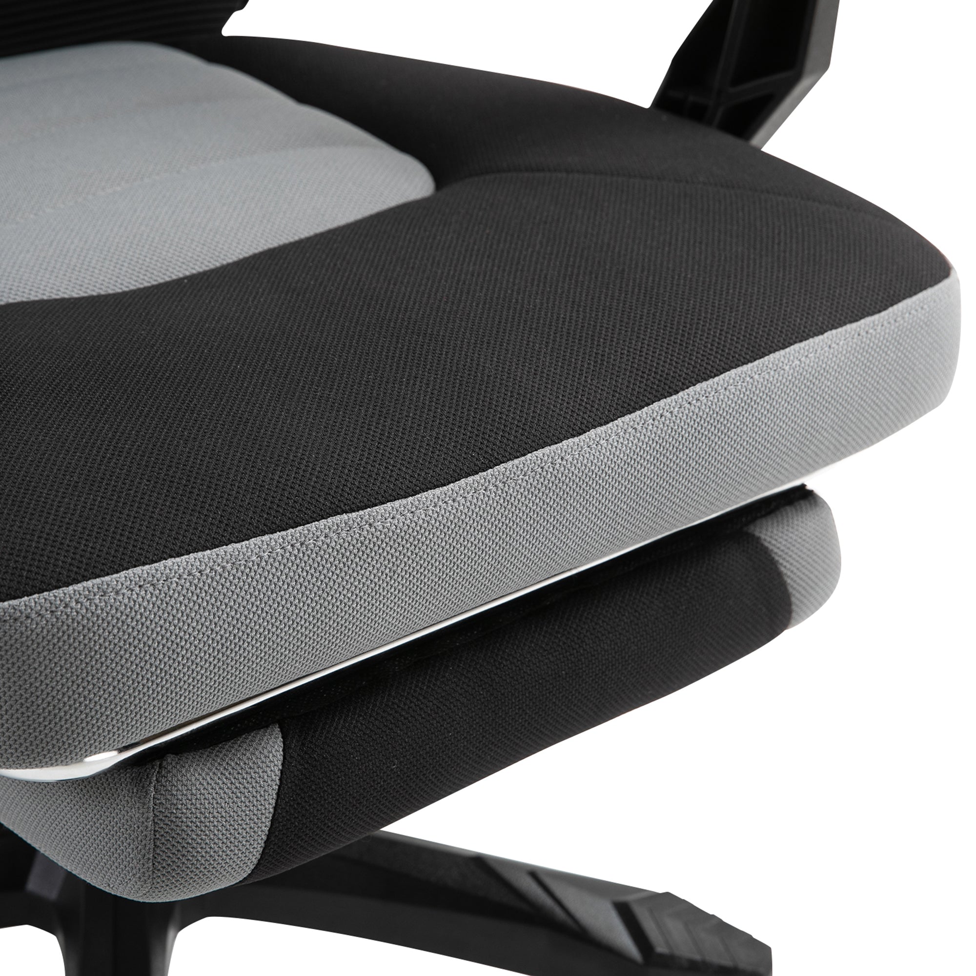 Office Chair Gaming Chair Adjustable Height Swivel Casters Footrest Mesh Fabric 58L x 63W x 112-122H cm Gray Black