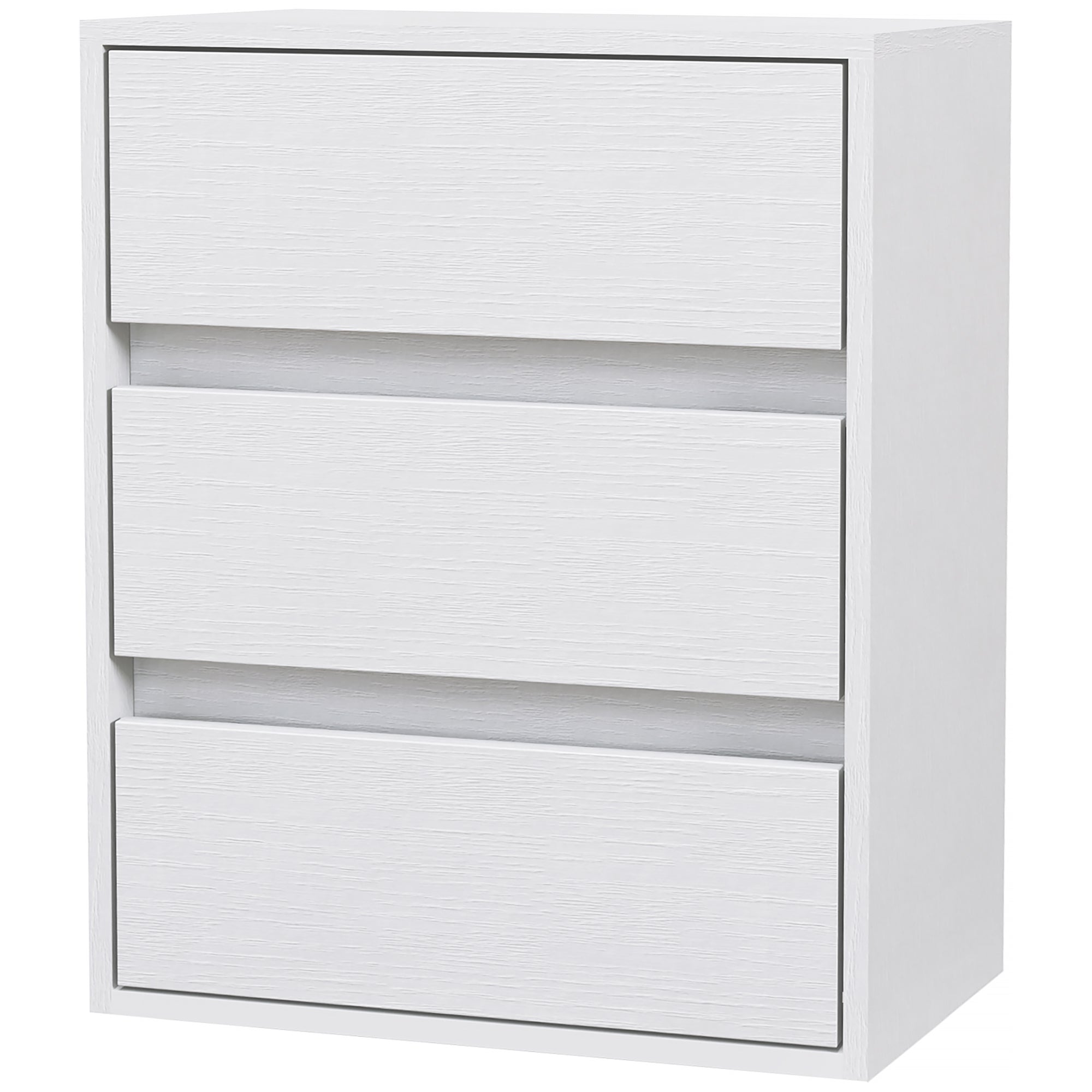 3-Drawer Modern Dresser for Bedroom and Hallway, Particle Board Dresser, 40x30x50.5 cm, White