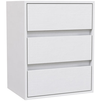 3-Drawer Modern Dresser for Bedroom and Hallway, Particle Board Dresser, 40x30x50.5 cm, White