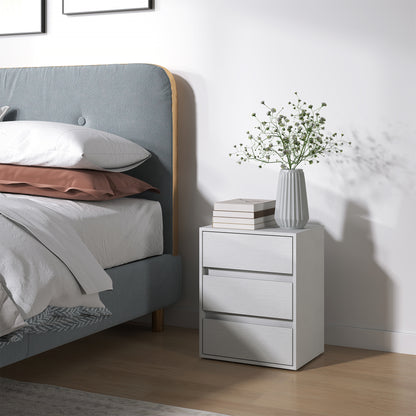 3-Drawer Modern Dresser for Bedroom and Hallway, Particle Board Dresser, 40x30x50.5 cm, White