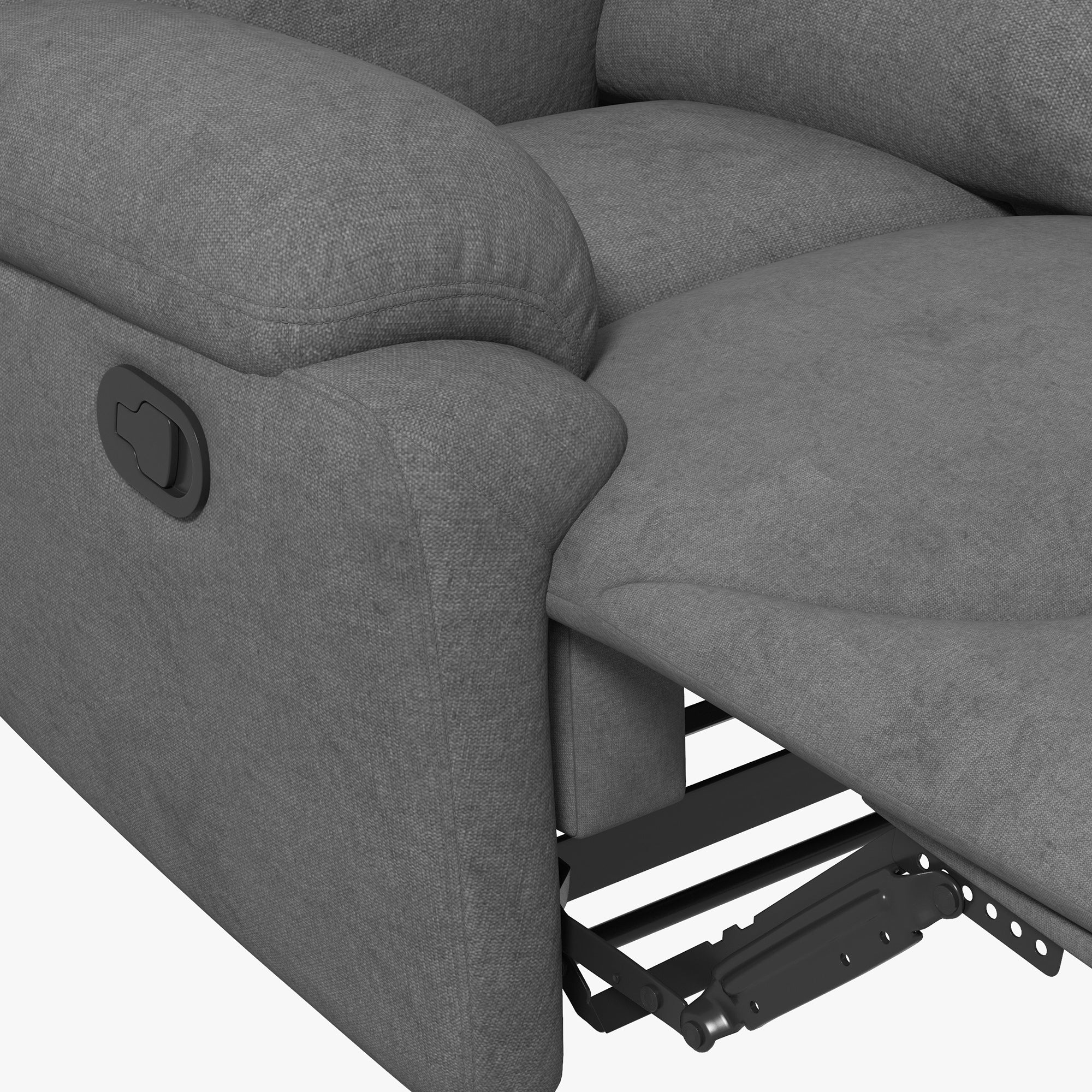 Relax Armchair Single Sofa Recliner 150° Adjustable TV Armchair Reclining Chair TV Chair with Sleeping Function for Living Room Linen Gray 93 x 88 x 102 cm