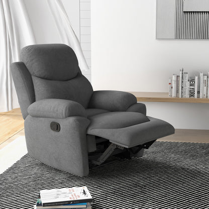 Relax Armchair Single Sofa Recliner 150° Adjustable TV Armchair Reclining Chair TV Chair with Sleeping Function for Living Room Linen Gray 93 x 88 x 102 cm