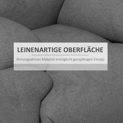 Relax Armchair Single Sofa Recliner 150° Adjustable TV Armchair Reclining Chair TV Chair with Sleeping Function for Living Room Linen Gray 93 x 88 x 102 cm