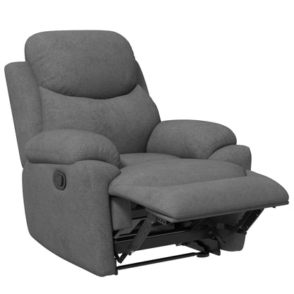 Relax Armchair Single Sofa Recliner 150° Adjustable TV Armchair Reclining Chair TV Chair with Sleeping Function for Living Room Linen Gray 93 x 88 x 102 cm