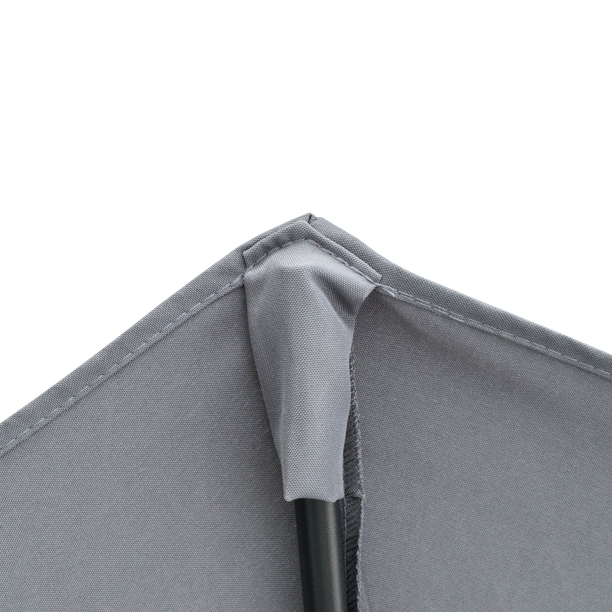 2 x 2 m Half-Round Sun Umbrella Balcony Umbrella with Bracket water-repellent for Gardens Terraces Yards 100% Polyester Dark Gray