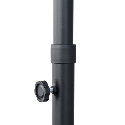 2 x 2 m Half-Round Sun Umbrella Balcony Umbrella with Bracket water-repellent for Gardens Terraces Yards 100% Polyester Dark Gray