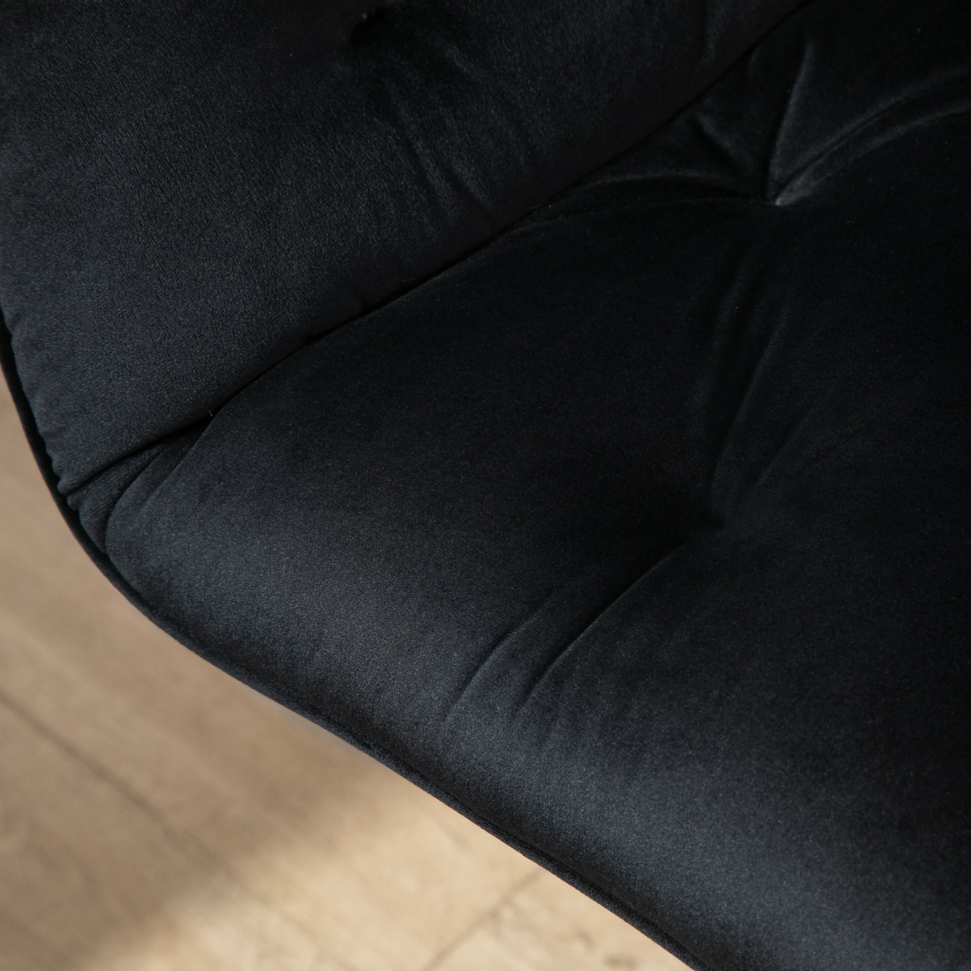 Office Chair Swivel Chair Office Chair Height-adjustable Executive Chair Chair Desk Chair Chair Office Velvet Polyester Black 60 x 61 x 81-91 cm