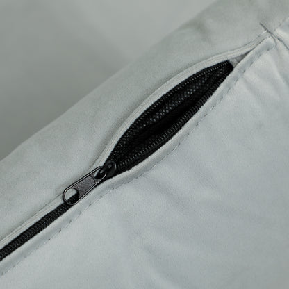 3 in 1 Sleeper Sofa 130 x 78 cm Sofa with Bed Function, Foldable Couch with Lumbar Pillows, Velvet Look, Adjustable Backrest for Living Room, Bedroom, Light Gray