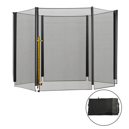 Replacement Safety Net for Ø305 cm Round Trampoline with Zippered Door for 6 Straight Poles Ø305x180 cm Black