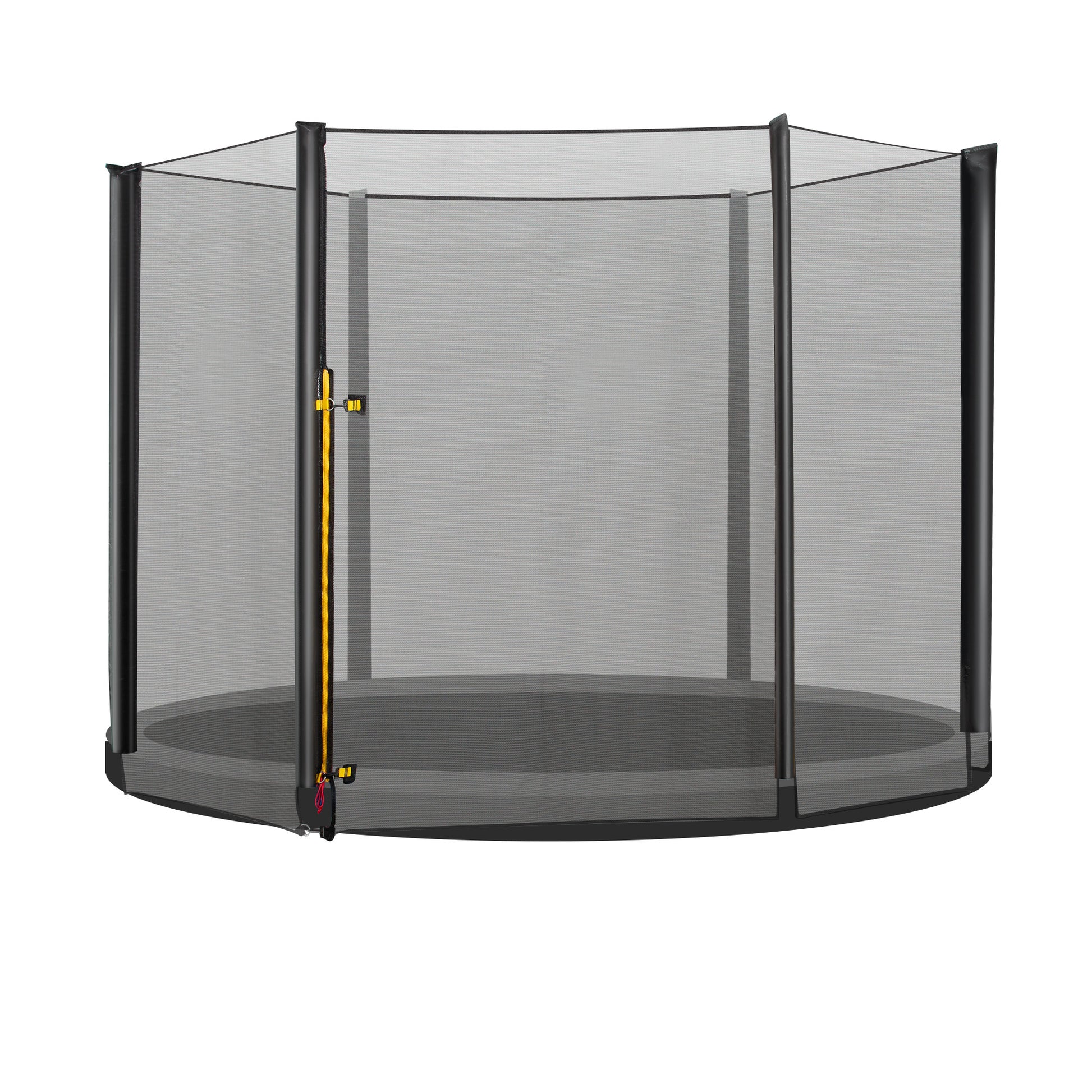 Replacement Safety Net for Ø305 cm Round Trampoline with Zippered Door for 6 Straight Poles Ø305x180 cm Black
