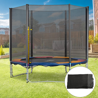 Replacement Safety Net for Ø305 cm Round Trampoline with Zippered Door for 6 Straight Poles Ø305x180 cm Black