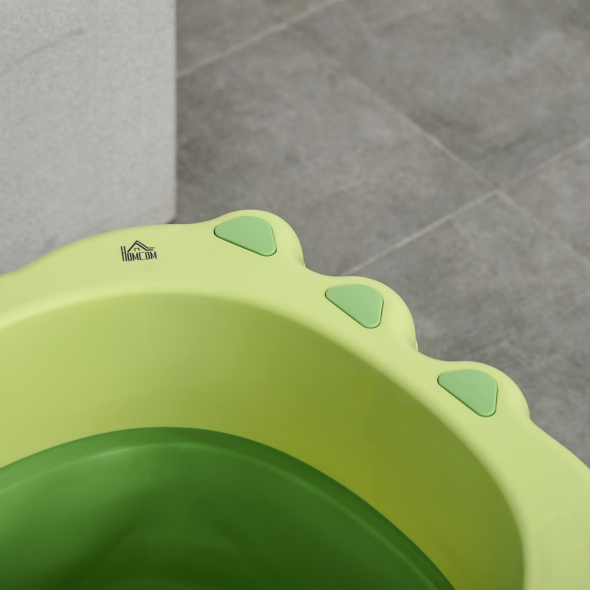 Foldable Baby Bath for 0-6 Years Capacity 105L 75.3x55.4x43 cm Portable Children's Bathtub with Non-Slip Legs and Drain Hole Load 50 kg Green